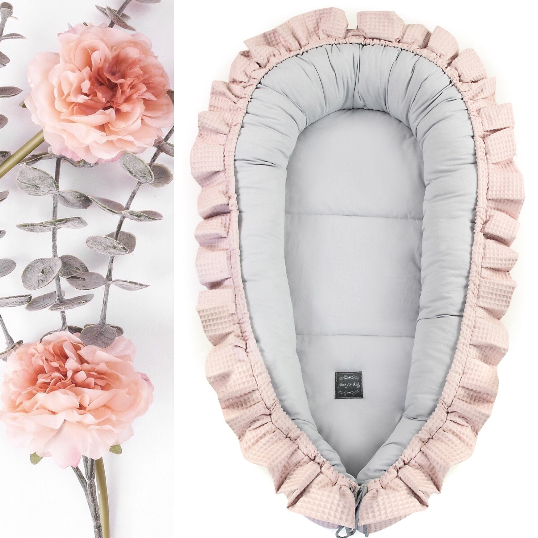 Cocoon Set Pink Baby Nest Set Baby Shower Gift Sleeping Etsy