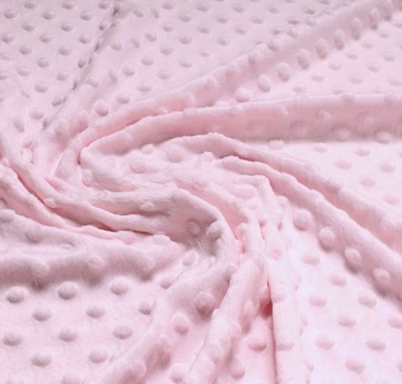 Plush Fabric Minky Dimple Minky Dots Dot Minky Pink Minky Etsy
