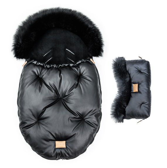 black fur footmuff