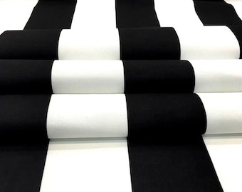 1 yd Stripes Velvet Fabric, Upholstery Fabric, Italian Velvet, Soft Upholstery Velvet for Curtains, Black & White Stripes Digital Print