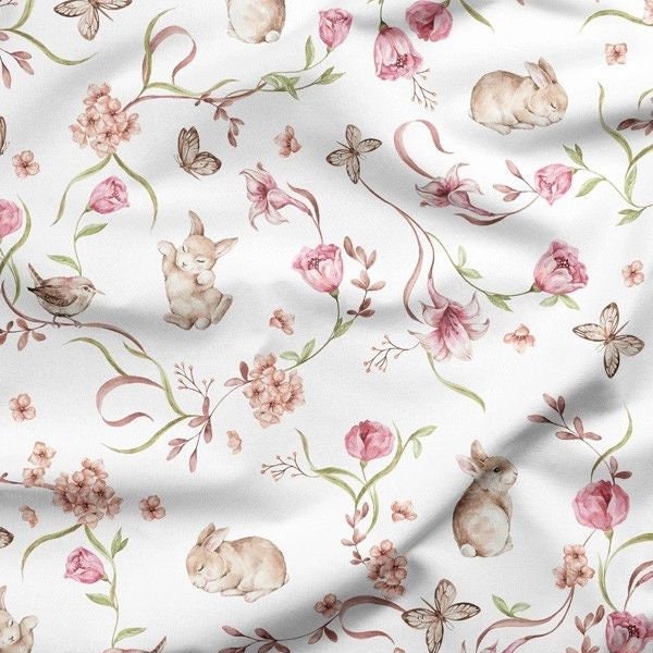 Bunnies Fabric - Etsy