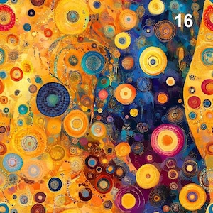 1 Meter Abstraktion Gustav Klimt Velours, Italienischer Samt, Velvetstoff, Velour Stoff, Digitaldruck-Samtstoff, Art Deco Stoff