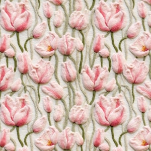 1 Meter Tulpen-Samtpolsterung (Imitat-Stickerei) Velour, Velvetstoff Digitaldruck-Samtstoff Möbelpolsterung Polsterstoffe Möbelrestaurierung