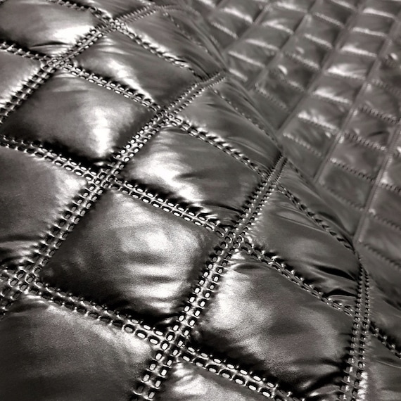 1 Yd Black Nylon Ripstop Fabric, Nylon Spandex Shiny, Glossy Orthalion,  Quilted Geometric Pattern, Waterproof Nylon Fabric, Shiny Fabric -   Canada