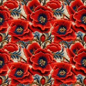 1 Meter Red poppies Italian Velvet Fabric, Upholstery Velvet, Digital Print, Velvet curtain, velvet pillow, Home Decor Fabric