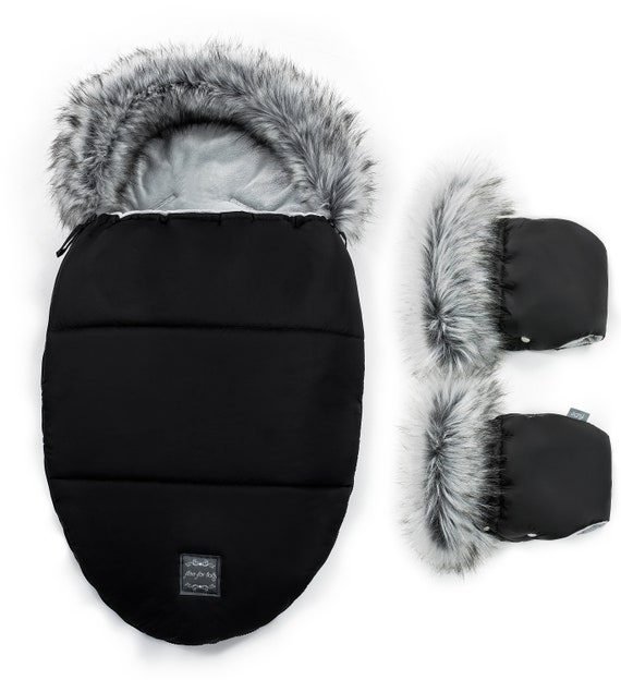 black fur footmuff