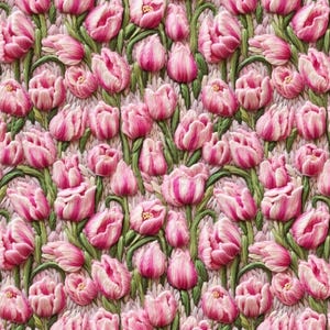 1 Meter Tulpen-Samtpolsterung (Imitat-Stickerei) Velour, Velvetstoff Digitaldruck-Samtstoff Möbelpolsterung Polsterstoffe Möbelrestaurierung