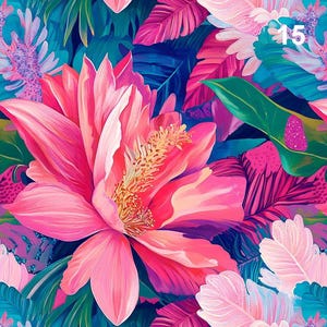 1 Meter Bunte ausgefallene Blumen, Zaubergarten, Italienischer Samt, Velvetstoff, Blumen Velour Stoff, Digitaldruck-Samtstoff