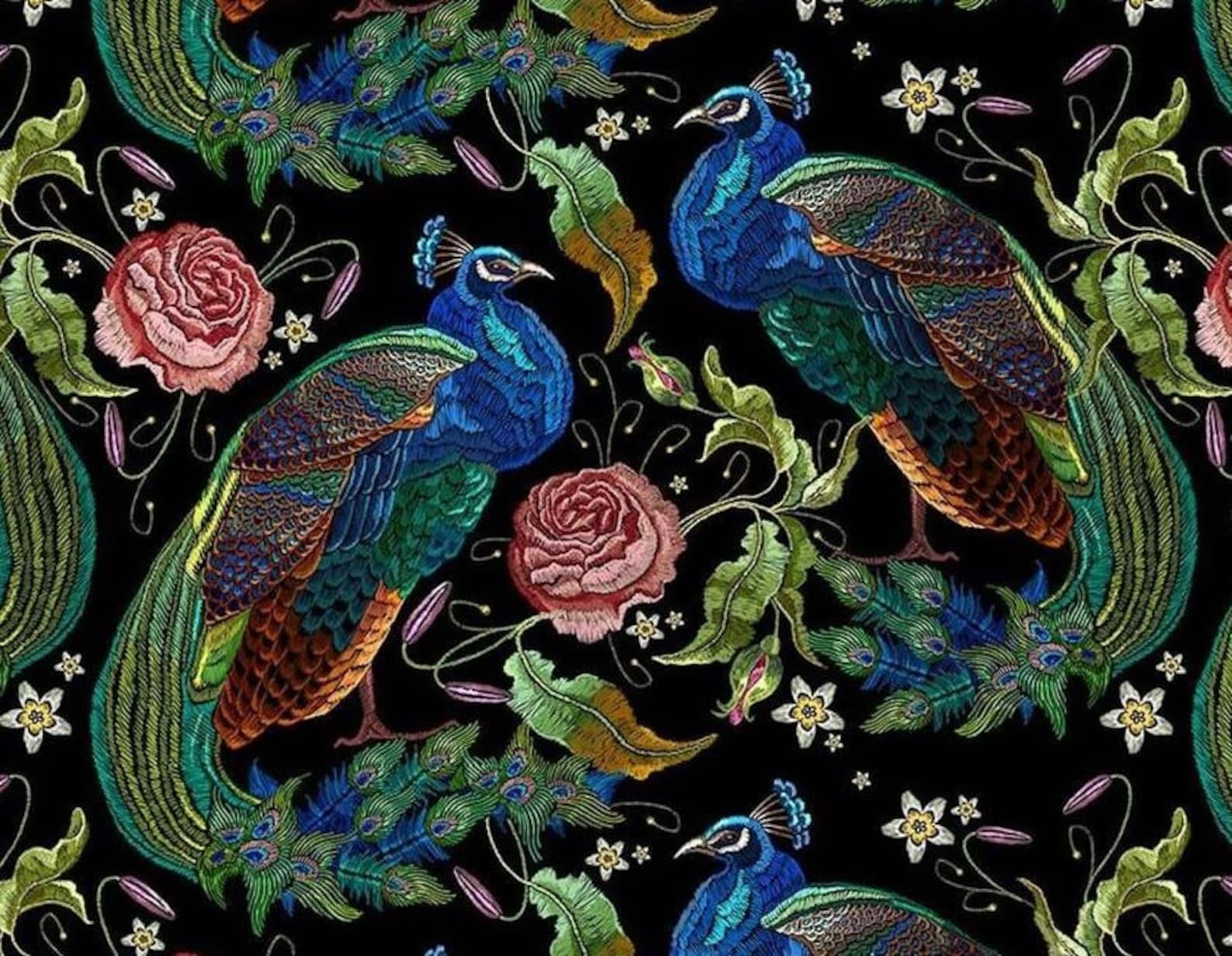 Peacock Italian Velvet Fabric Upholstery Fabric Upholstery Etsy