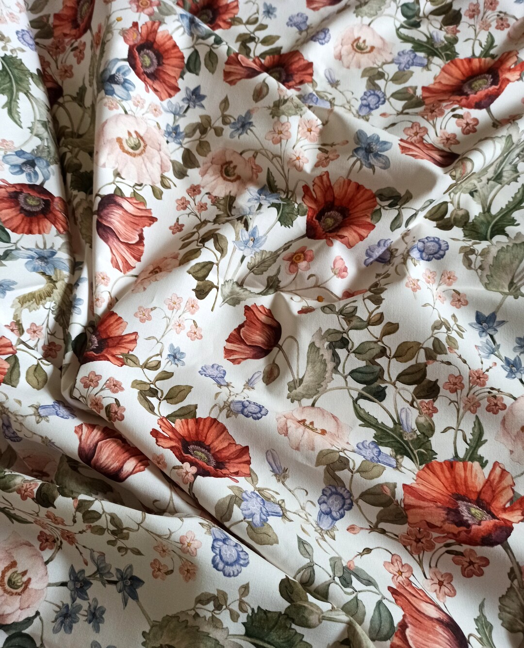 Mallow Cloth Mallow Fabric, Mallow Premium Cotton Fabric, Meadow Flowers Fabric ...