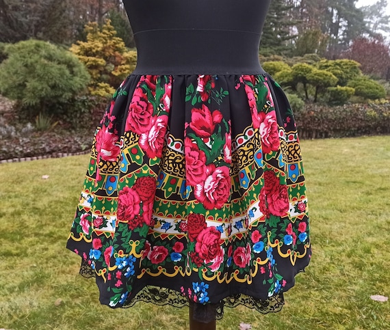 Traditional Folk Skirt Polish Folk Highlander Mini Skirt - Etsy