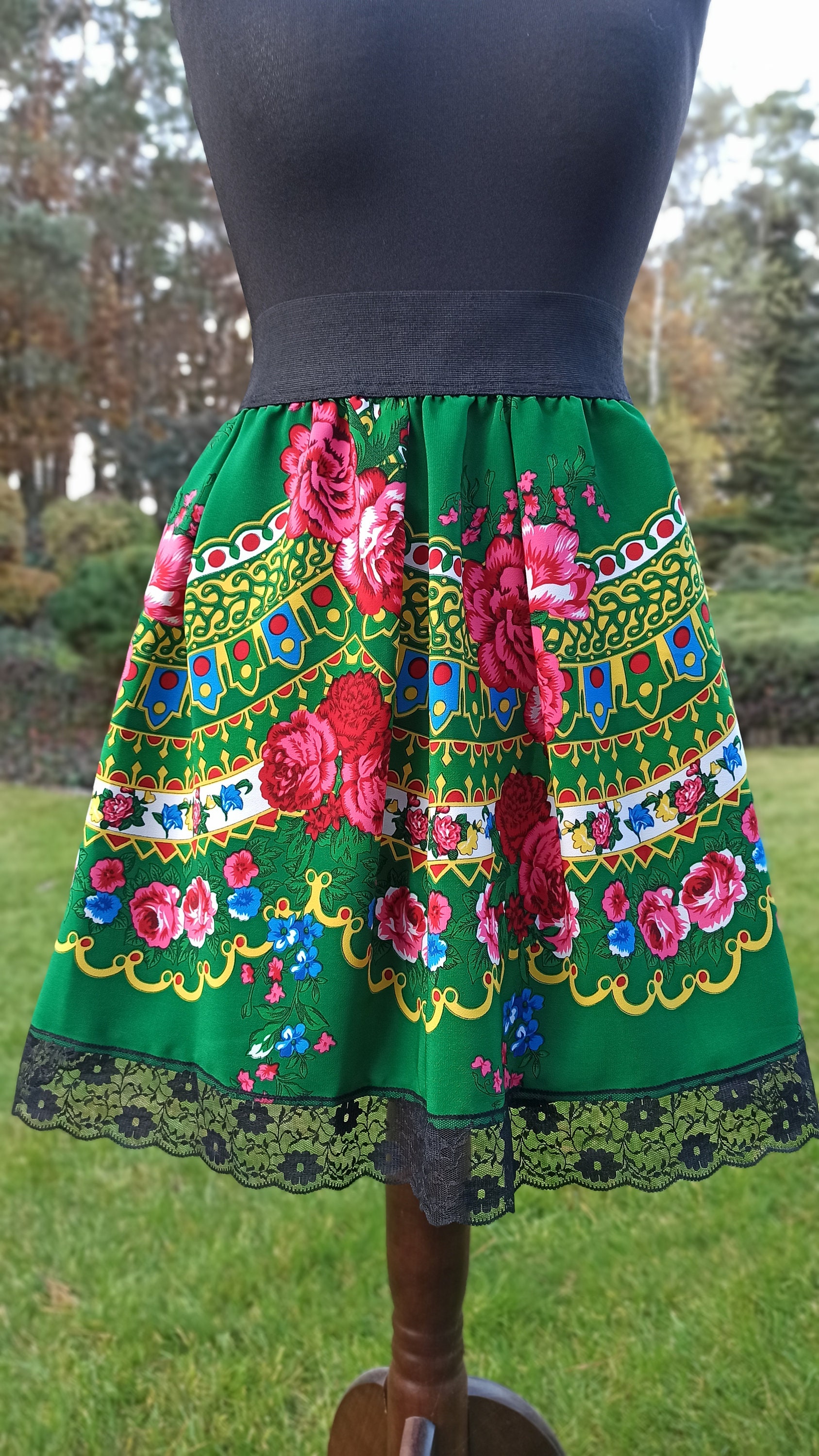 Traditional Folk Skirt Polish Folk Highlander Mini Skirt - Etsy