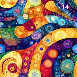1 Meter Abstraktion Gustav Klimt Velours, Italienischer Samt, Velvetstoff, Velour Stoff, Digitaldruck-Samtstoff, Art Deco Stoff