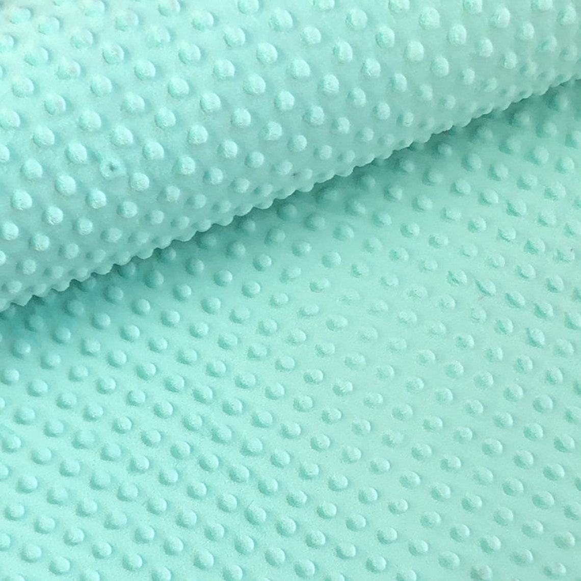 Plush minky fabric Minky dots 350g/m2 50cmx155cm mint Etsy