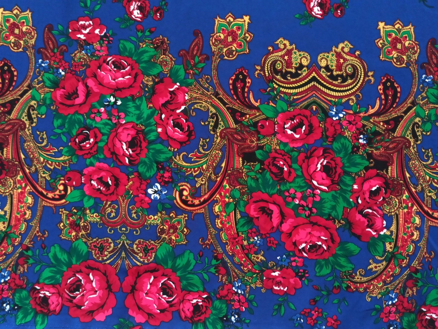 Polish Folk Farbic, Highlander Flowers Pattern, Cleo Motif, Floral