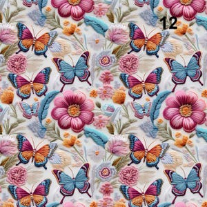1 yd spring flowers and butterflies Waterproof Fabric Oxford, Polyester Waterproof fabric, Outdoor Garden Fabric,Digital Print