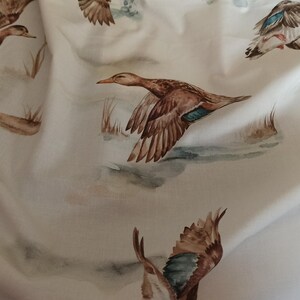 Wild Ducks, Ducks by Lake Cotton Fabric, Premium Cotton Fabric, Fabric ...