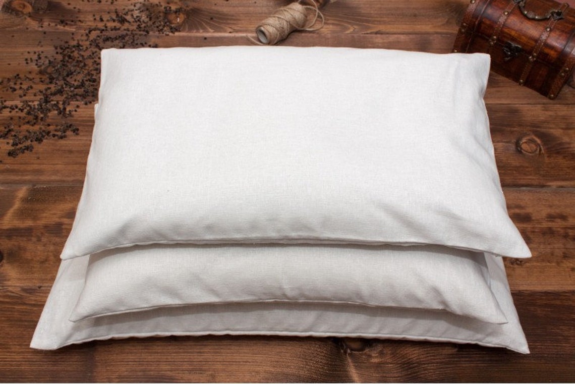 Buckwheat Pillow Organic Buckwheat Husk Pillow Natural Bed Etsy New