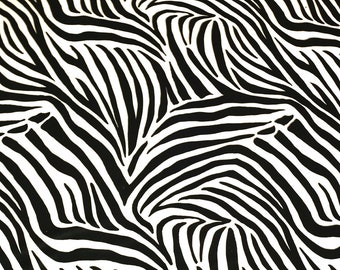 Zebra Velvet Fabric, Upholstery Fabric, Soft Upholstery Velvet for Curtains, Black & White Zebra Digital Print length 100cm/1 yd