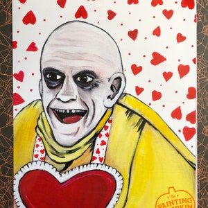 Print, Fester Addams, Giclee, 8x10, on Glossy Photographic, Addams family values, fester, painting, spooky gift, goth gift