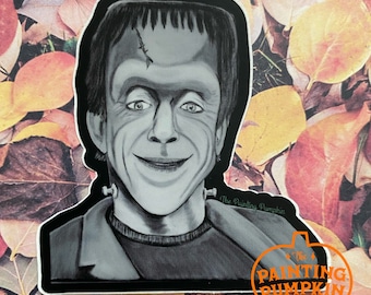 Herman Munster die Sticker, The munsters Sticker, Herman munster art, goth sticker, spooky sticker