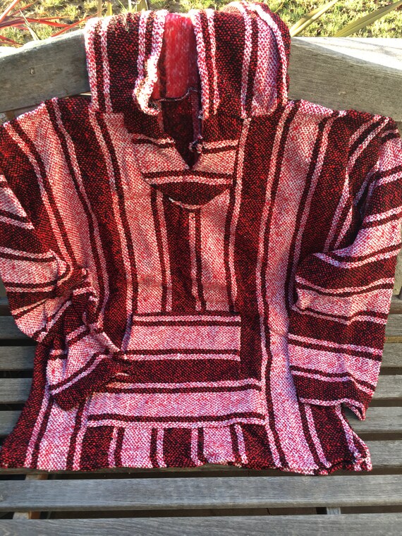 Mexican Jerga Baja Jumper Hoodie Hippy Boho Festival Unisex M XL XXL Black White
