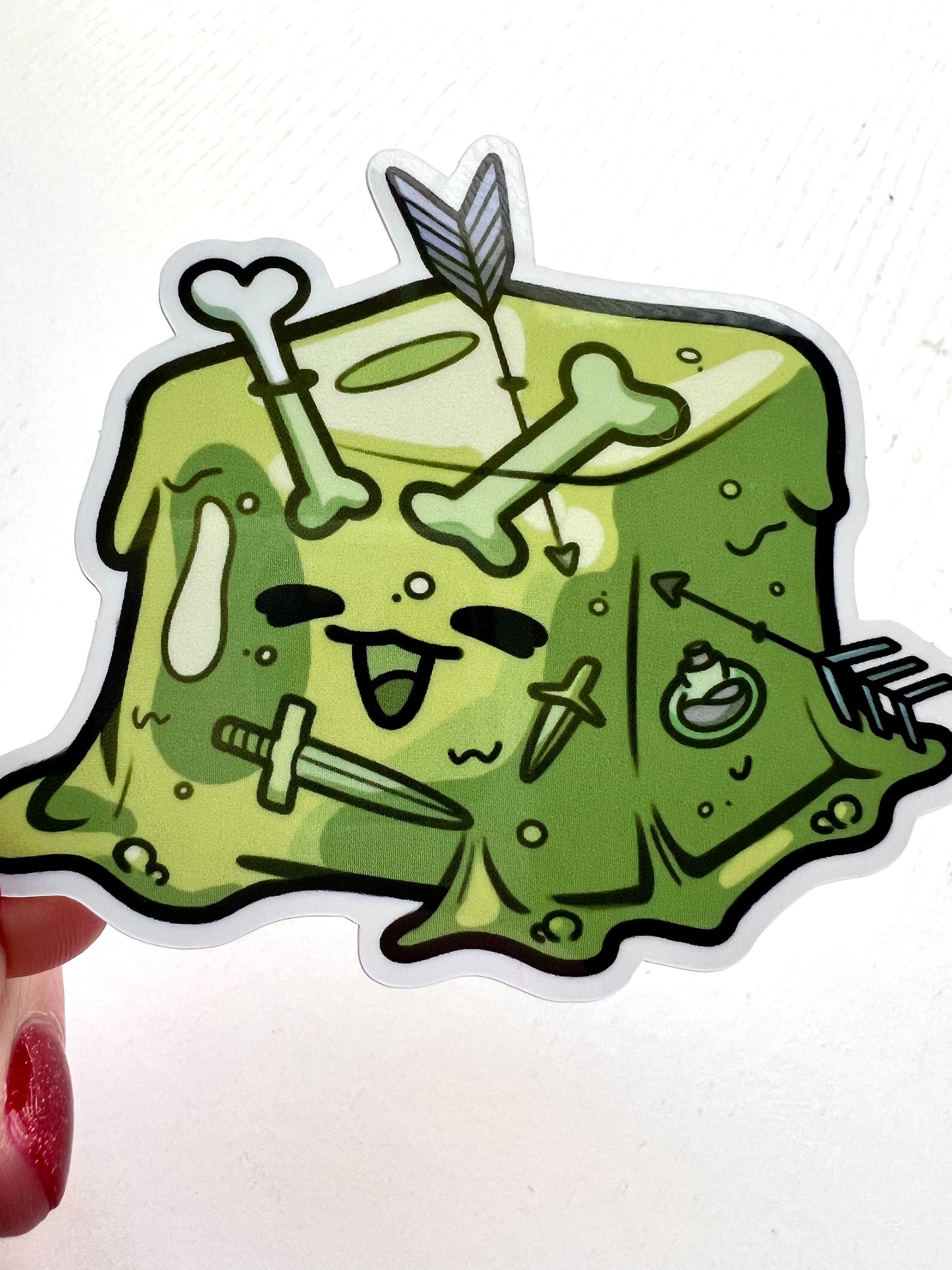 Gelatinous Cube Sticker Dnd Gifts Mythical Creature Etsy