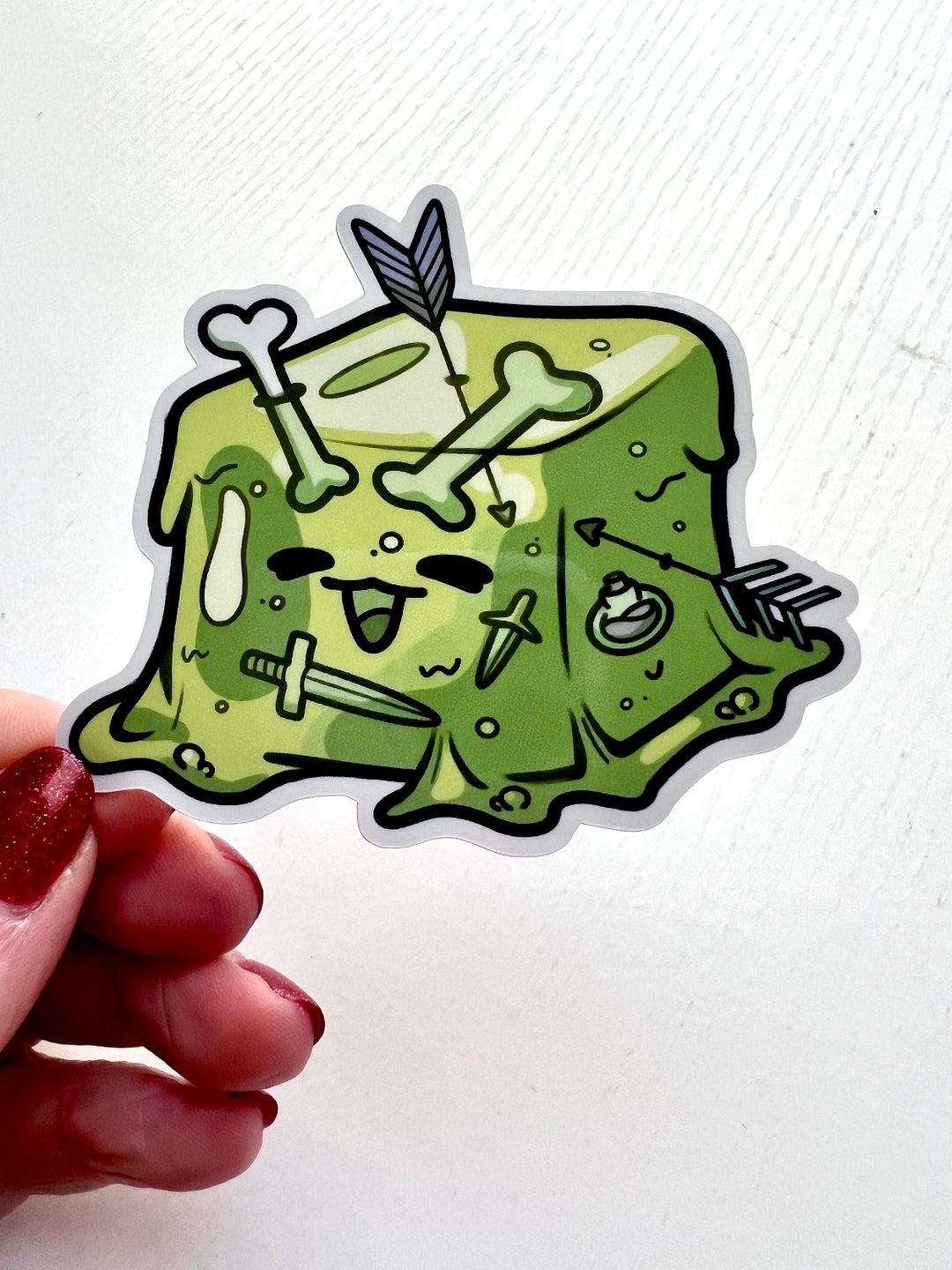 Gelatinous Cube Sticker Dnd Gifts Mythical Creature Sticker Nerd Sticker Dungeons and Dragons