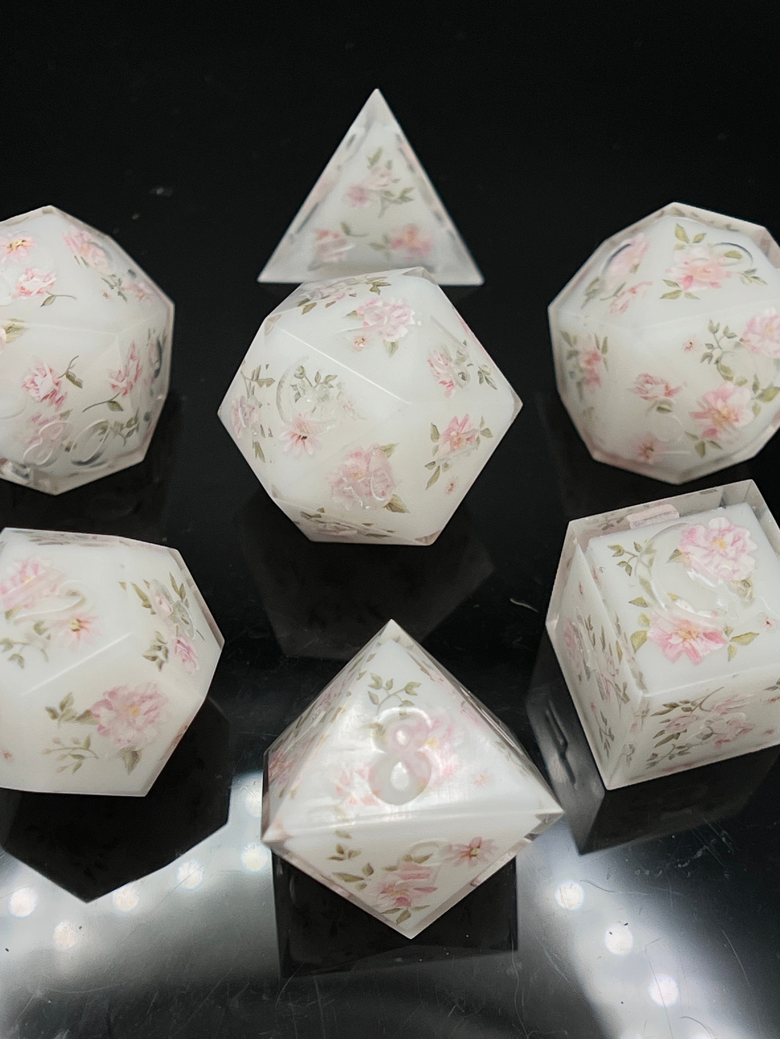Victorian Rose Dice Set Rose Dice Floral Dice Handmade Etsy