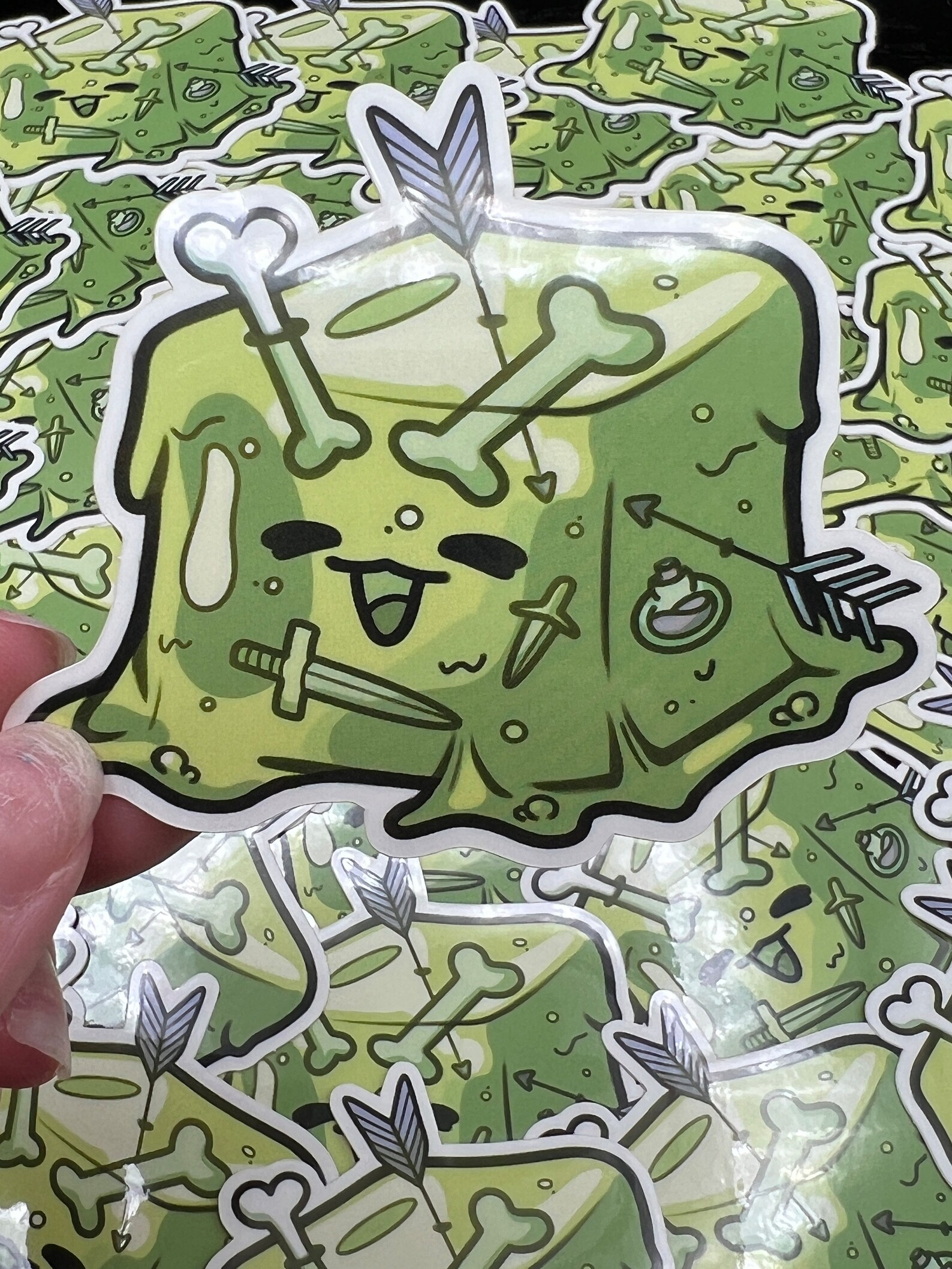 Gelatinous Cube Sticker Dnd Gifts Mythical Creature Etsy