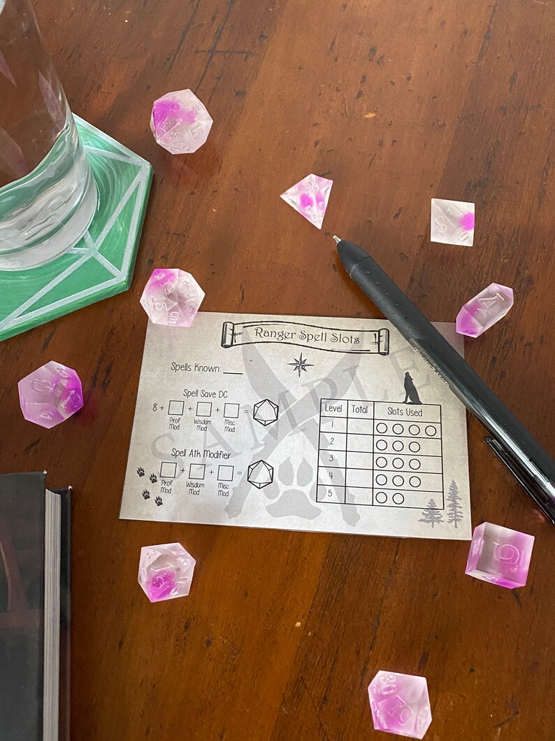 Ranger Spell Tracker Dnd Spell Slot Tracker Spell Tracker Etsy