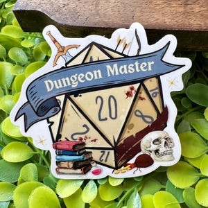 Dungeon Master D20 Sticker | DnD | Dungeons and Dragons | TTRPGs | DnD Gifts | DM Gifts | Game Master