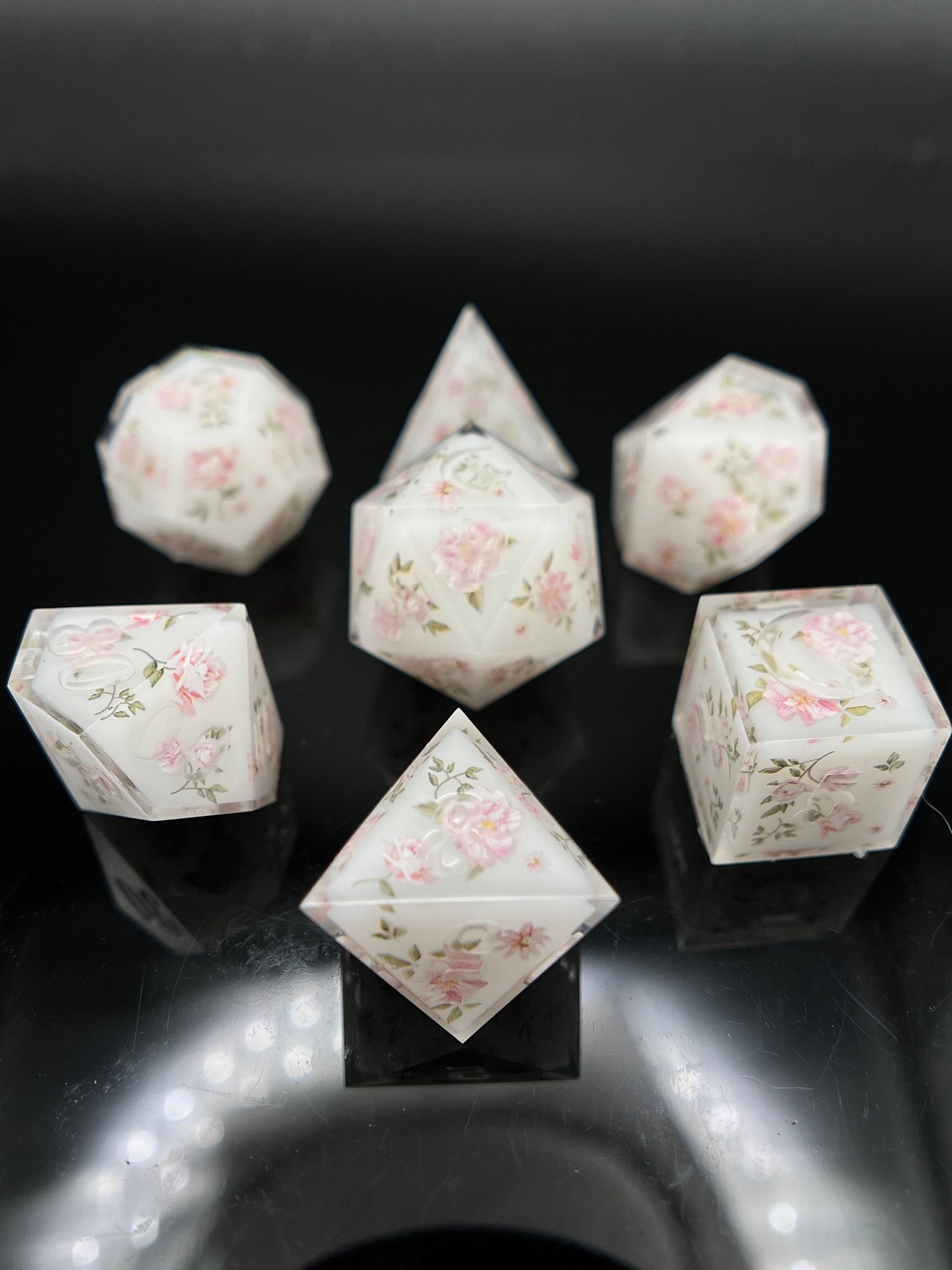 Victorian Rose Dice Set Rose Dice Floral Dice Handmade Etsy