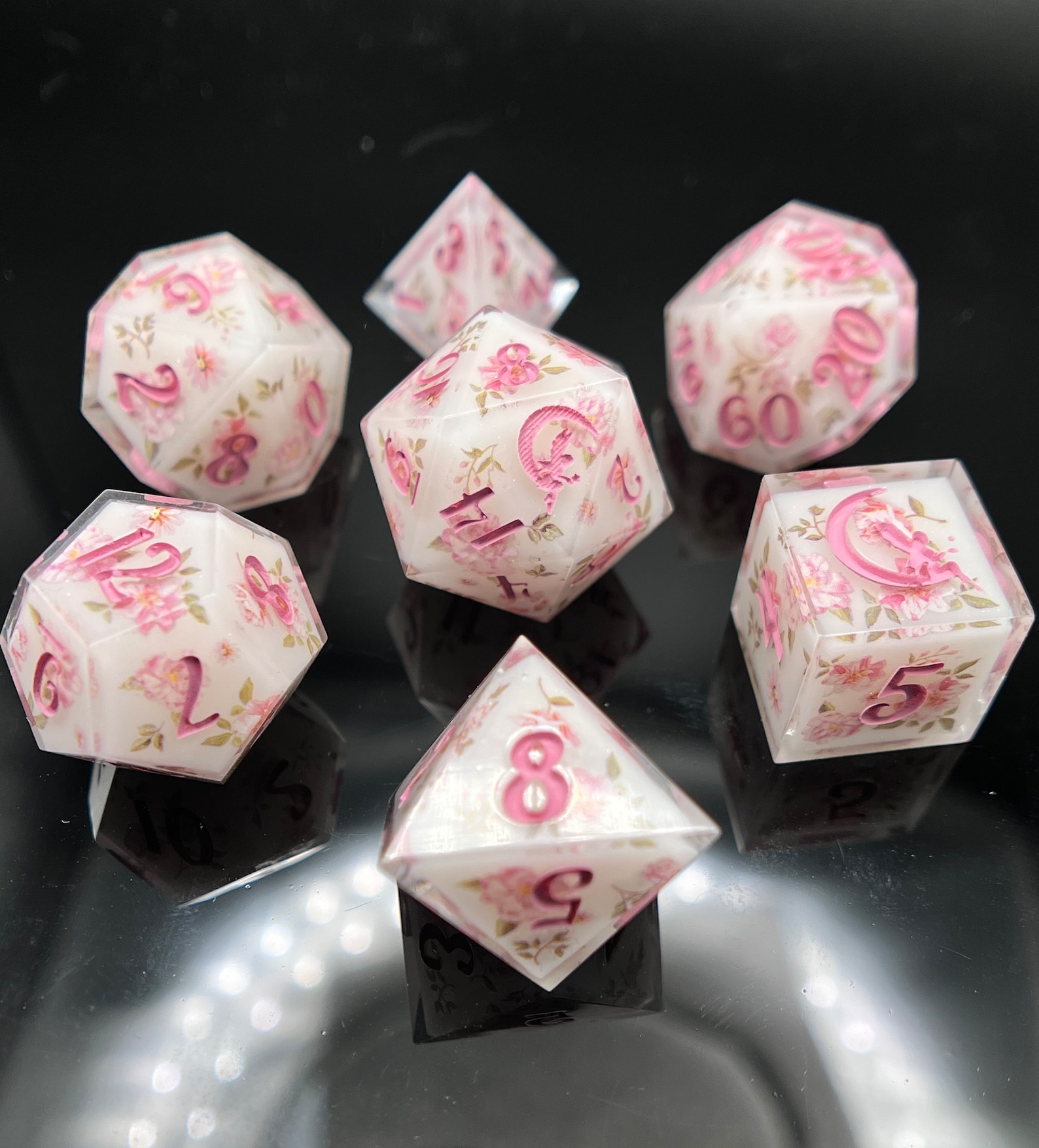 Victorian Rose Dice Set Rose Dice Floral Dice Handmade Etsy