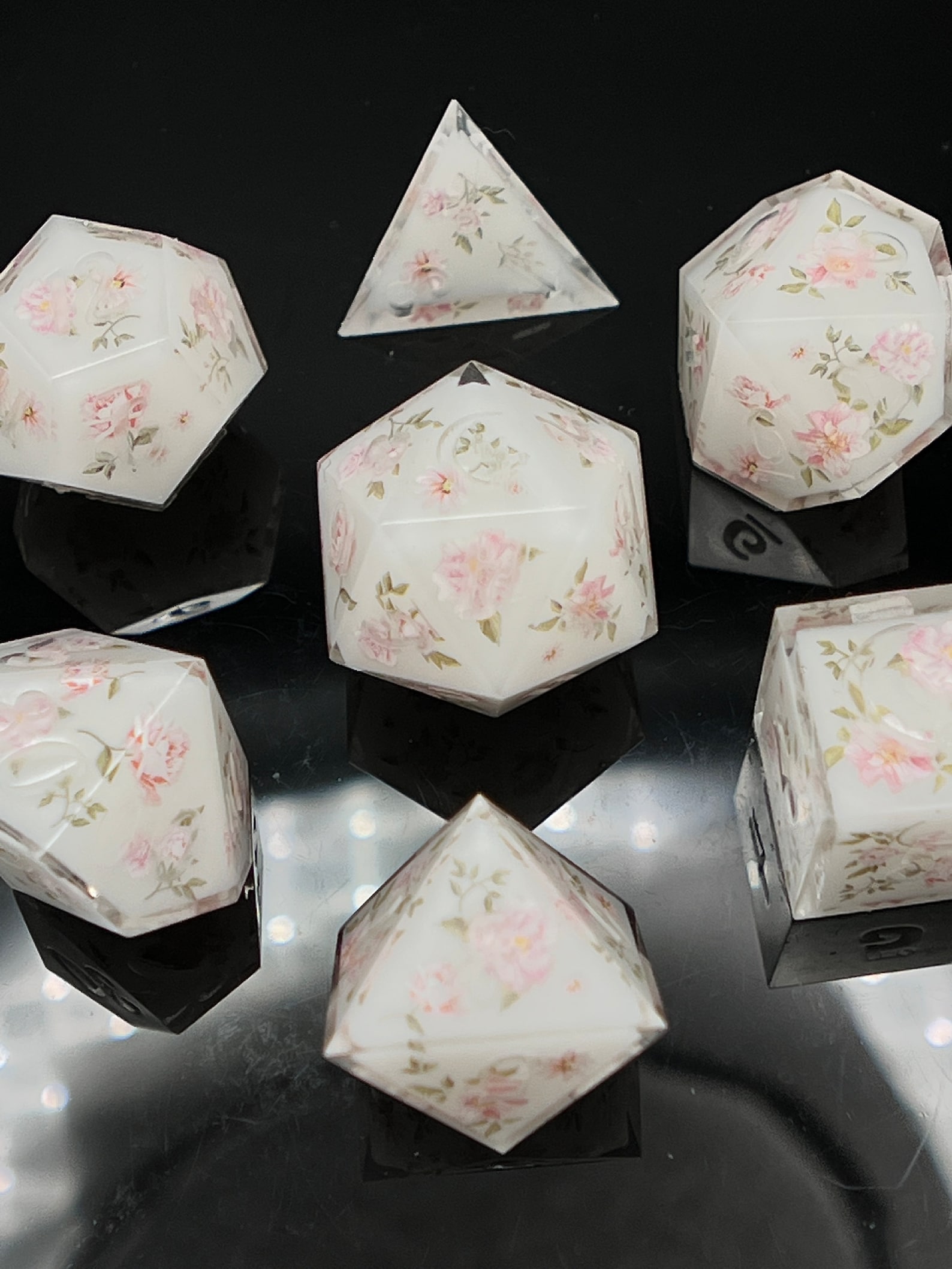 Victorian Rose Dice Set Rose Dice Floral Dice Handmade Etsy