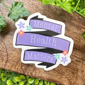 Mental Health Matters Banner Sticker | Mental Health Awareness | Anxiety | Depression | Bipolar | OCD | ptsd | ADHD | LGBTQ+ |