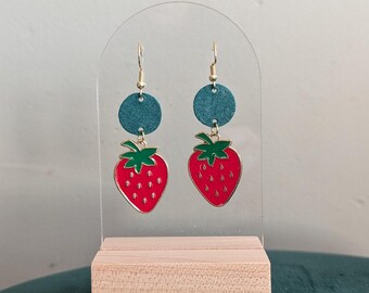 Lightweight Fabric & Metal Earrings | Bold Statement Earrings | Geometric Earrings  | Dangle Earrings | Nickel Free Earrings