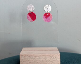 Lightweight Fabric & Metal Earrings | Bold Statement Earrings | Geometric Earrings  | Dangle Earrings | Nickel Free Earrings