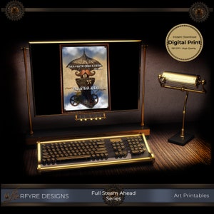 Steampunk Wall Art Print for Home Decor