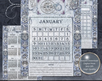 Steampunk Calendar | Etsy