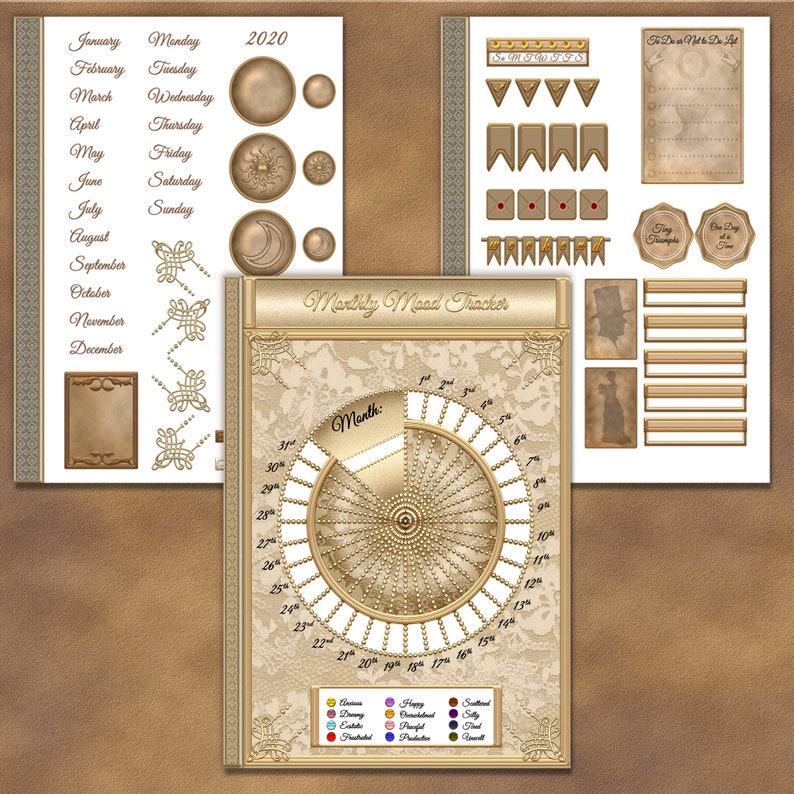 Victorian Daily Planner Vintage Printable Planner pages Etsy