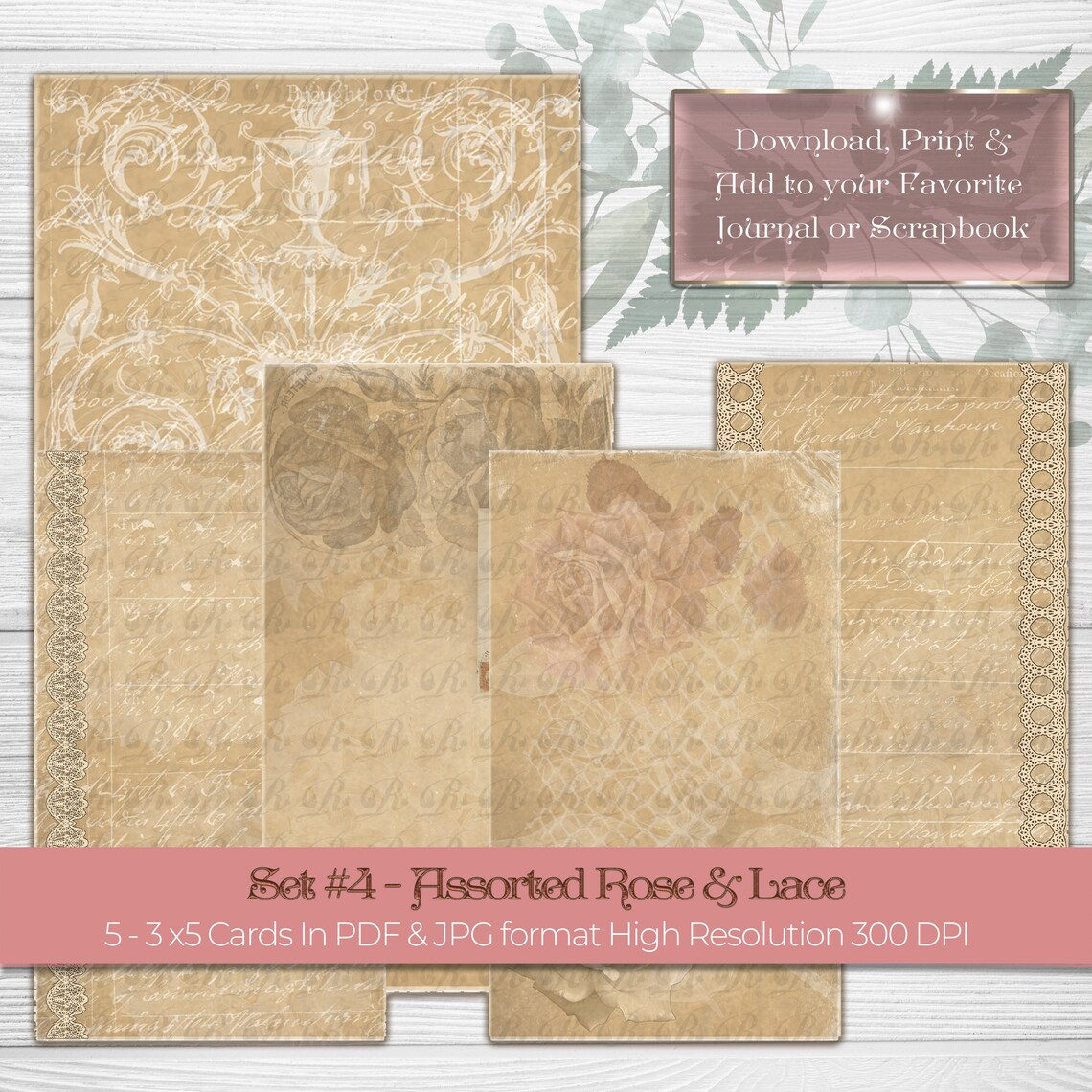Vintage Ephemera Junk Journal Kit Instant Digital Download - Etsy
