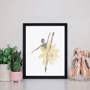 Water Lily Ballerina - "Waltz of the Flowers" | Ballet Watercolor Print | DaisyLeo Dancewear