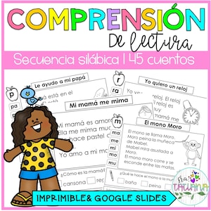 Printable Spanish Reading Comprehension | Comprensión de Lectura Secuencia Silábica | Spanish worksheets | Spanish Homeschool