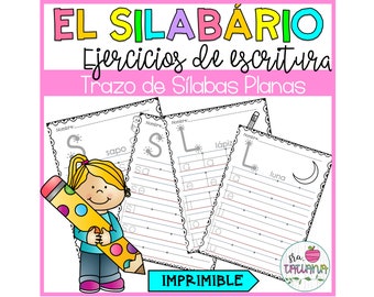 Printable Trace Syllables in Spanish | Trazo de Sílabas | Las silabas |El alfabeto |Lectura Inicial |Spanish for Kids |Spanish Worksheets |