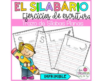 Sílabas de seguimiento imprimibles en español / Trazo de Sílabas / Las silabas /El alfabeto /Lectura Inicial /Español para niños /Hojas de trabajo en español /