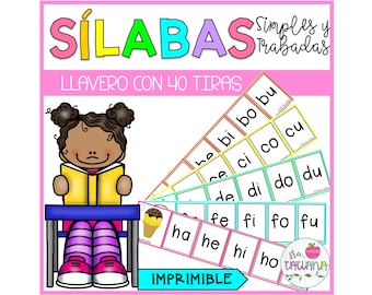 Llavero de Silabas | Silabas Simples y Trabadas | Learn Spanish | Spanish Activities | Alphabet flashcards | Spanish for kids