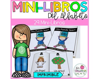Printable Alphabet Mini Books in Spanish | Mini Libros del Alfabeto | Spanish for kids | Spanish Bilingual | Spanish Worksheets | PDF
