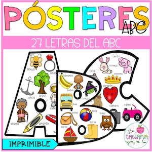 Printable Spanish Alphabet Posters | Afiches del Alfabeto en Español | El alfabeto | Spanish Homeschool | Spanish for Kids | Learn Spanish