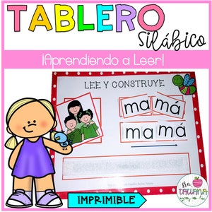 Printable Spanish Syllable Board | Tablero Silábico | Aprendiendo a Leer | Las Silabas | Learning Spanish |Spanish for kids |Read in Spanish